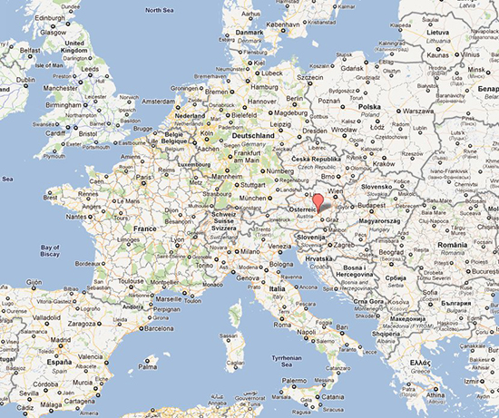 Map Location Leoben, Austria