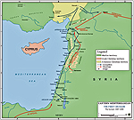 Map of the Levant 1097-1099