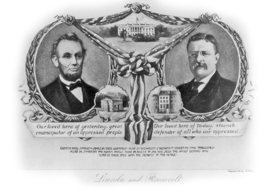 ABE LINCOLN AND THEODORE ROOSEVELT - 1905 