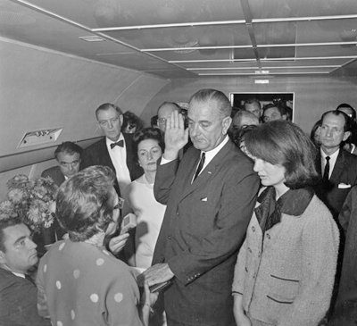 Lyndon Johnson takes Oath of Office New 8x10 Photo 1963
