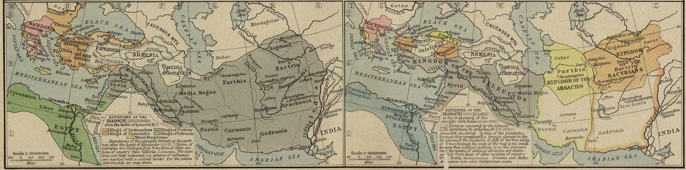 Map of the Macedonian Empire 301 BC