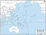 Map of World War II: The Far East and the Pacific 1941. Major Allied Forces and Positions, December 1941.