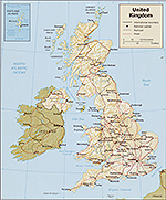 Map of the British Isles / United Kingdom 1987