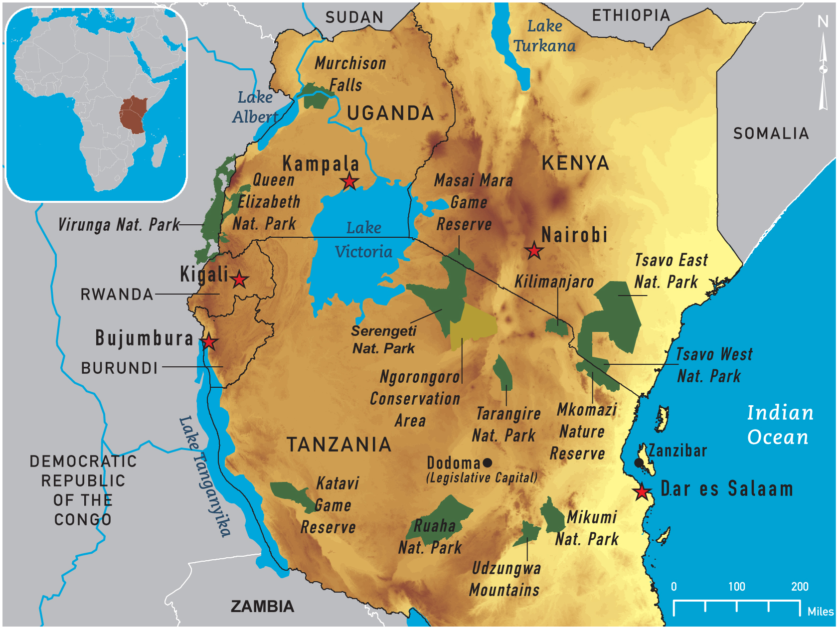 Map of East Africa 2011