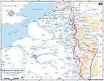 Map of World War II: Western Europe, 6th and 12th Army Group, Operations September 15 - November 7, 1944