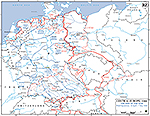 Map of World War II: Germany. Final Operations April 19 - May 7, 1945.