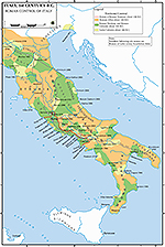 Map of Italy 338-100 BC