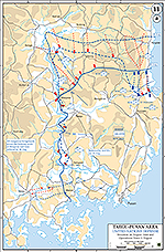 Map of the Korean War: Taegu-Pusan Area, U.N. Defense, Situation August 26, 1950, Operations Since August 5, 1950.