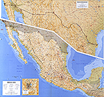 Map of Mexico and the US-Mexican Border 1993