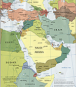 Map of the Middle East 2010