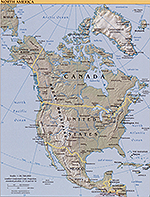 History map of North America 2007.