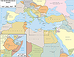 Mediterranean Region Political 1940