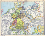 Central Europe in 1812. Inset: Europe in 1812.