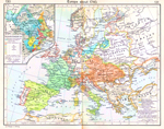 Europe about 1740. Inset: The Growth of Savoy, 1418-1748.