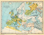 Europe in the time of Odoacer, 476-493. Inset: South-Western Europe in 525