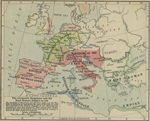 Map of the Germanic Kingdoms and the East Roman Empire in 526