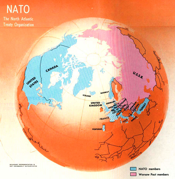 NATO and Warsaw Pact - Map 1970