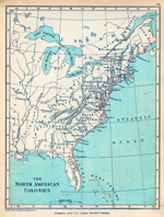 Map of the American Colonies
