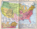 Slavery and Emancipation in the United States, 1777-1865. Inset: The Region South of the Great Lakes.