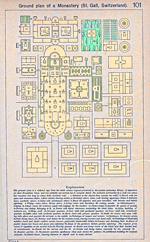 Ground Plan of St. Gall Monastery, Switzerland; ca. 819-826 A.D.