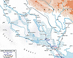 Map of WWI: Mesopotamia 1914 - Anglo-Indian Invasion