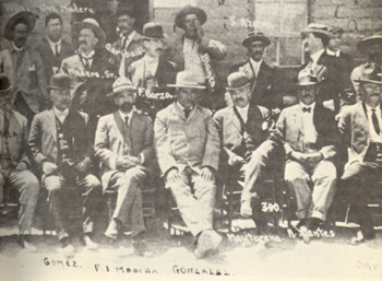 PANCHO VILLA UPPER LEFT, CARRAZA LOWER LEFT, F.I. MADERA THIRD FROM LEFT FRONT