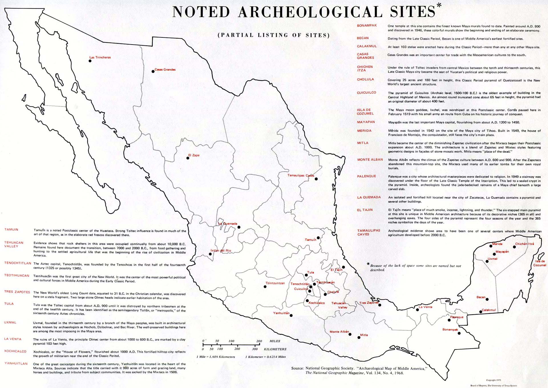 Mexico - Archaeological Sites 1968