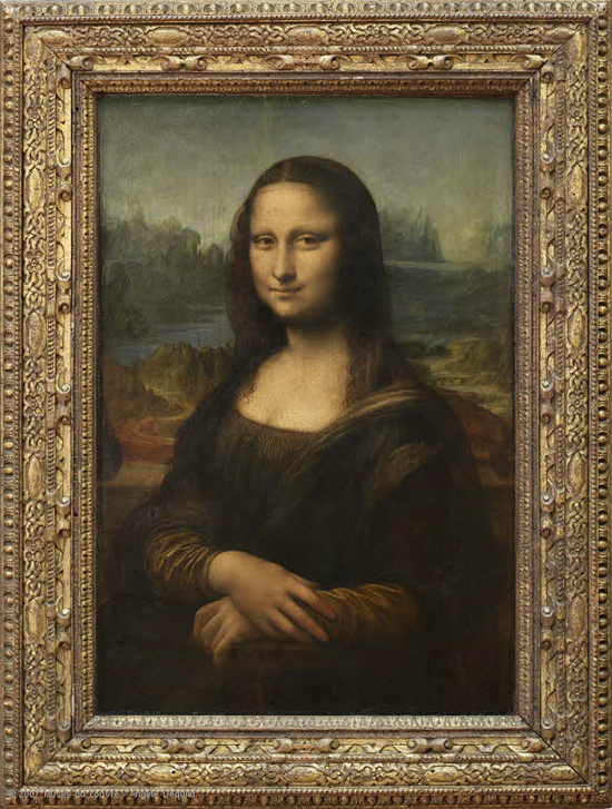Portrait of Lisa Gherardini, wife of Francesco del Giocondo, known as the Mona Lisa (the Joconde in French)
