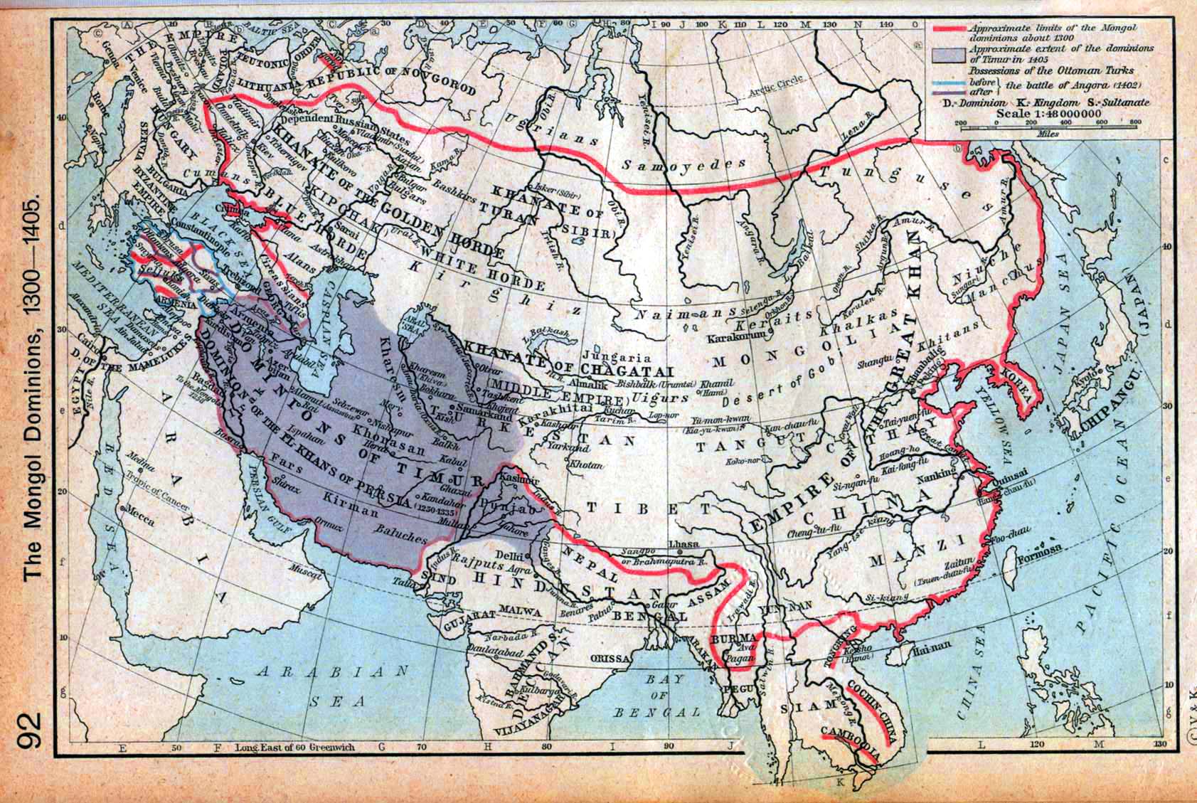Map of the Mongol Dominions 1300-1405