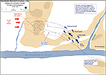 Map of the Battle of the Monongahela - July 9, 1755