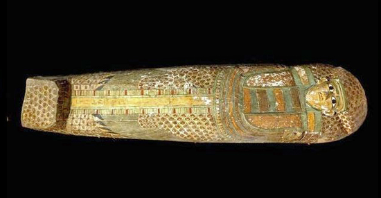 Sarcophagus and mummy from Luxor, unearthed early 2014