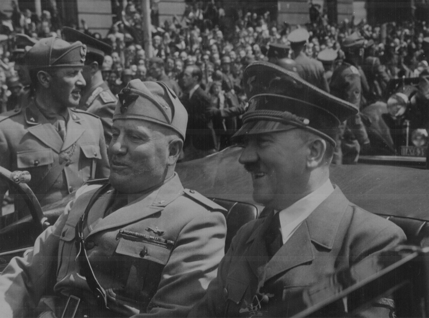Benito Mussolini and Adolf Hitler in Munich, Germany, around June 1940