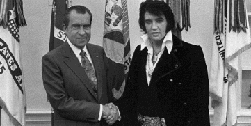 Elvis Presley and Richard M. Nixon