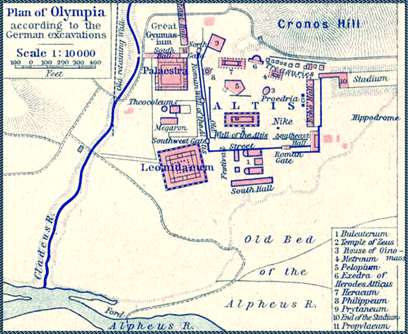 Map of Ancient Olympia