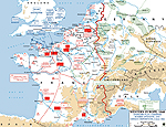 Map of Operation Overlord - 1944