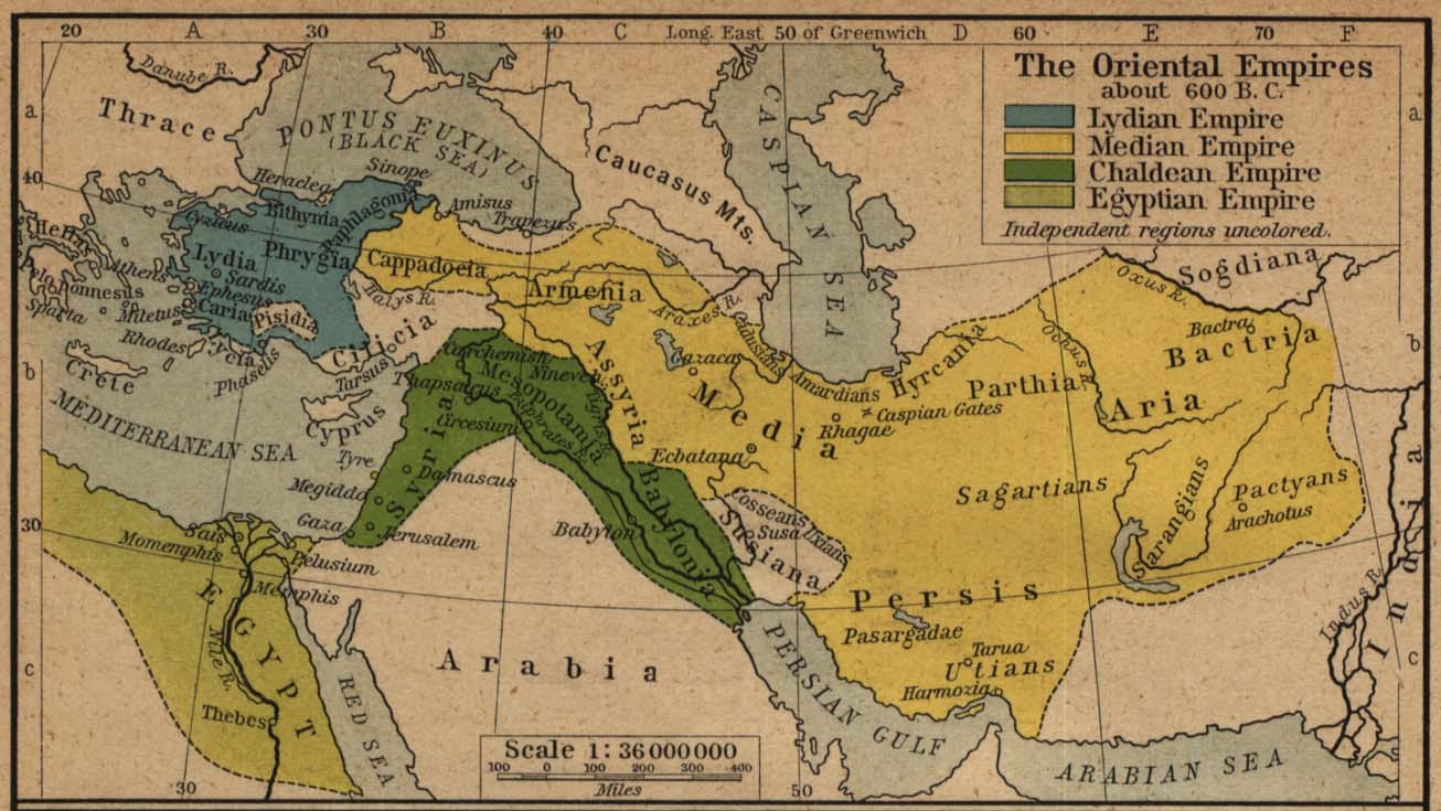 Map of the Oriental Empires 600 BC