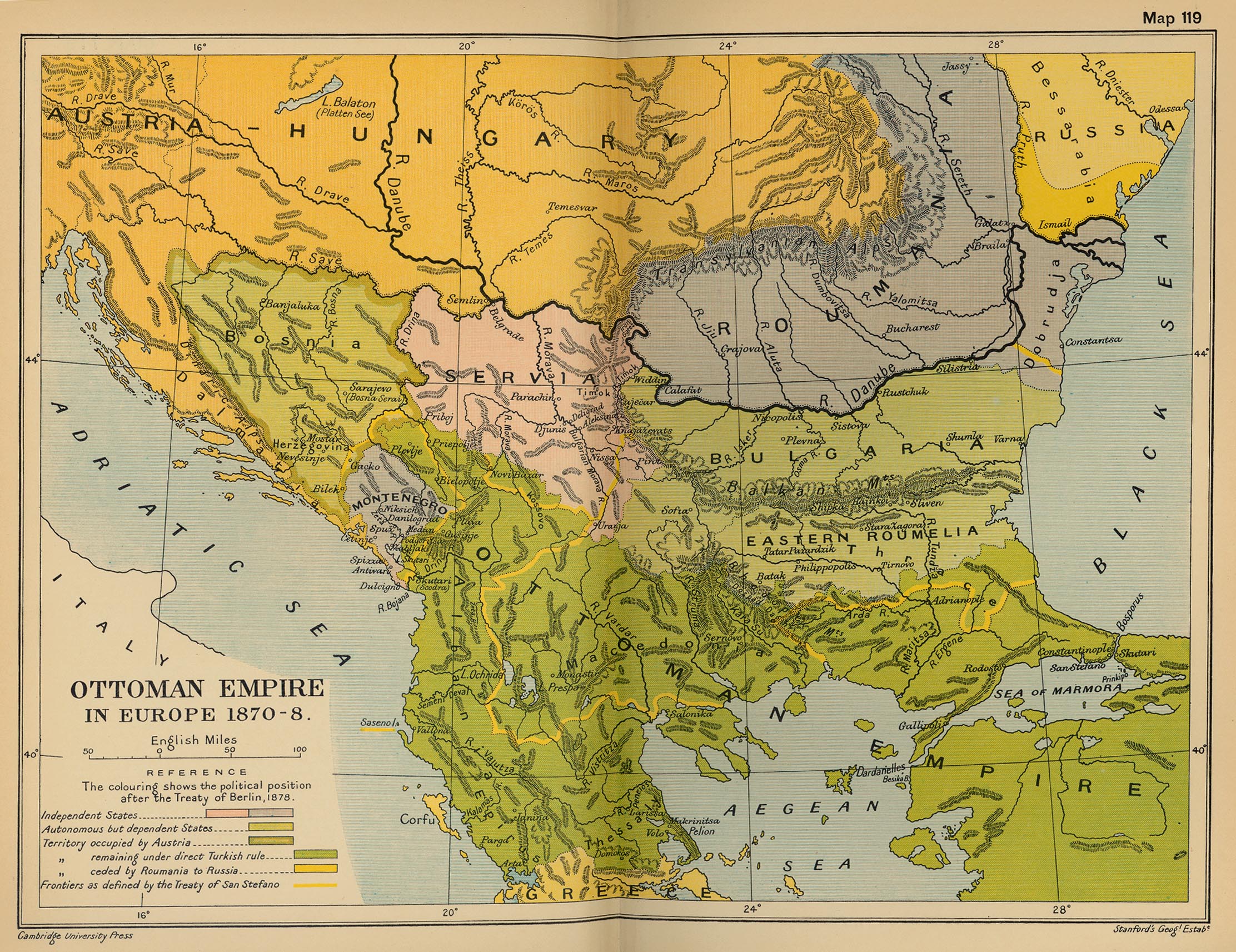 Map Of The Ottoman Empire 1870