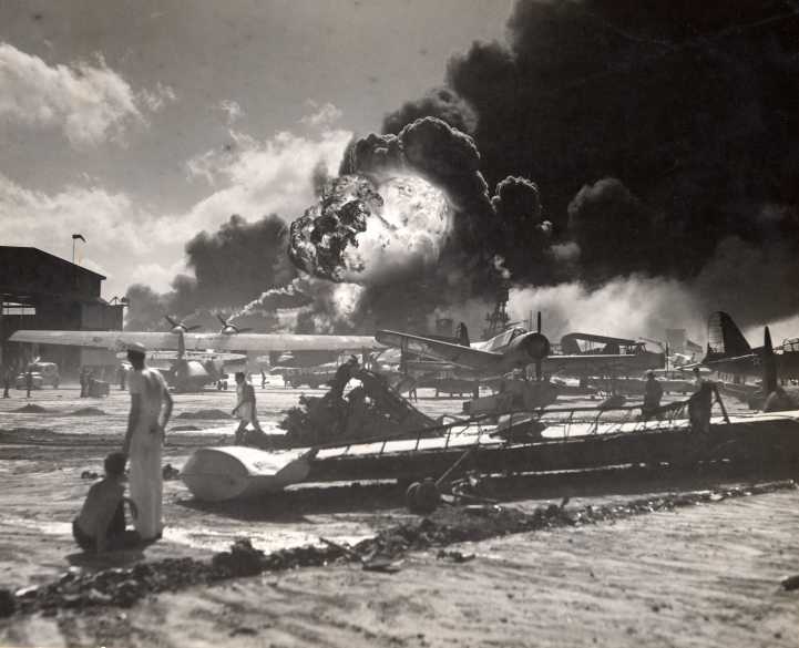 Photo of Pearl Harbor on December 7, 1941