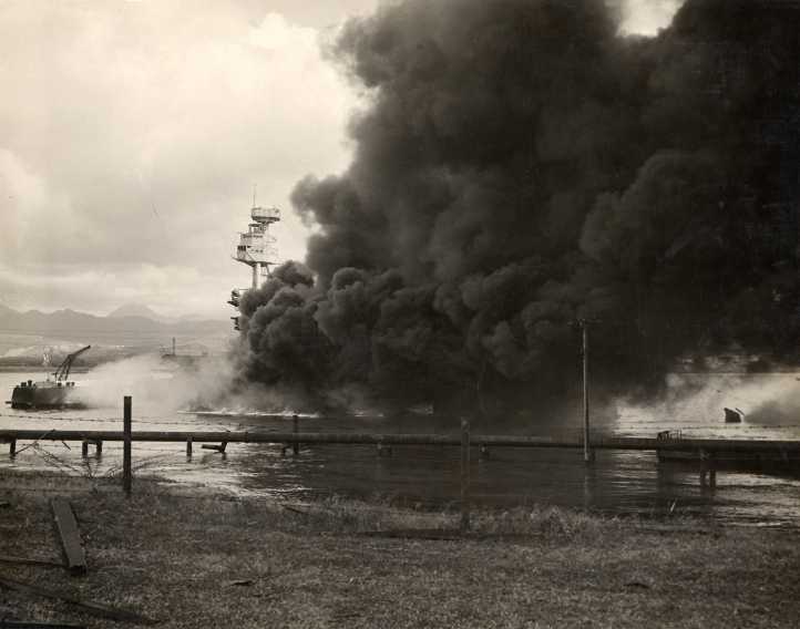 Photo of Pearl Harbor on December 7, 1941