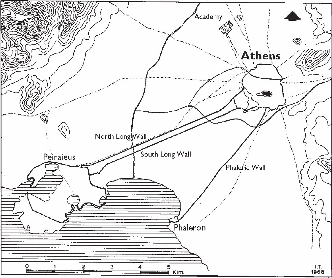 Historical Map of Athens and Piraeus