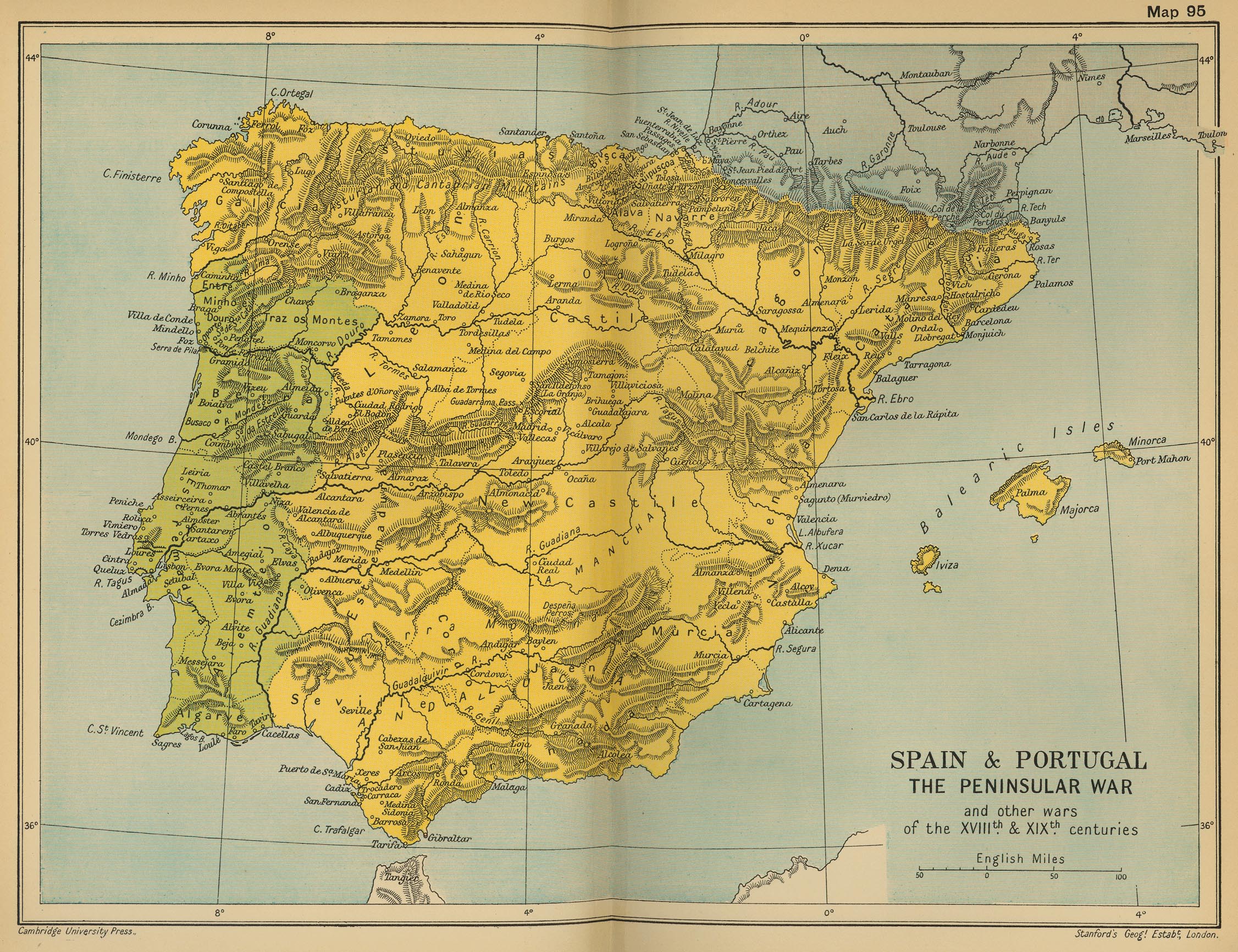 Map of the Peninsular War1808-1814