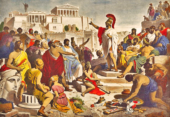THE AGE OF PERICLES - PAINTING BY PHILIPP VON FOLTZ