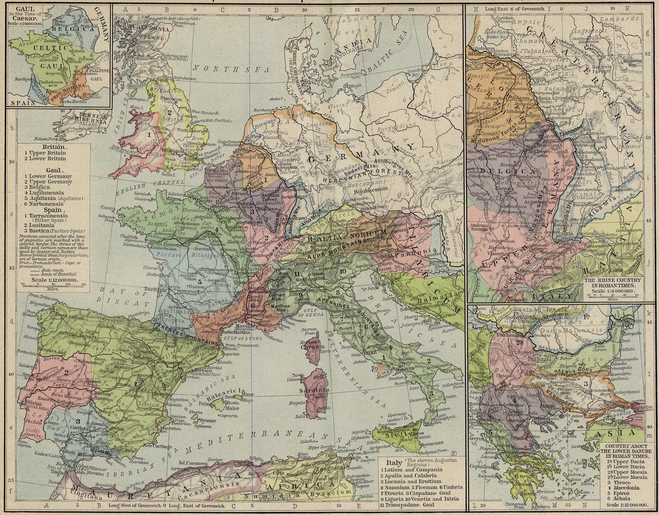 Map of the Roman Empire 117 AD
