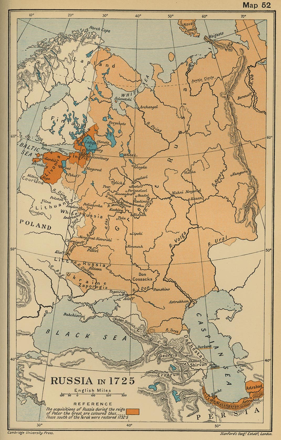 Map Of Russia In 1725
