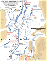 Map of the Saratoga Campaign 1777