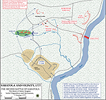 Map of the Second Battle of Saratoga: Initial Dispositions - October 7, 1777