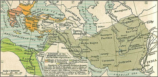 Map of Alexander's Satrapies