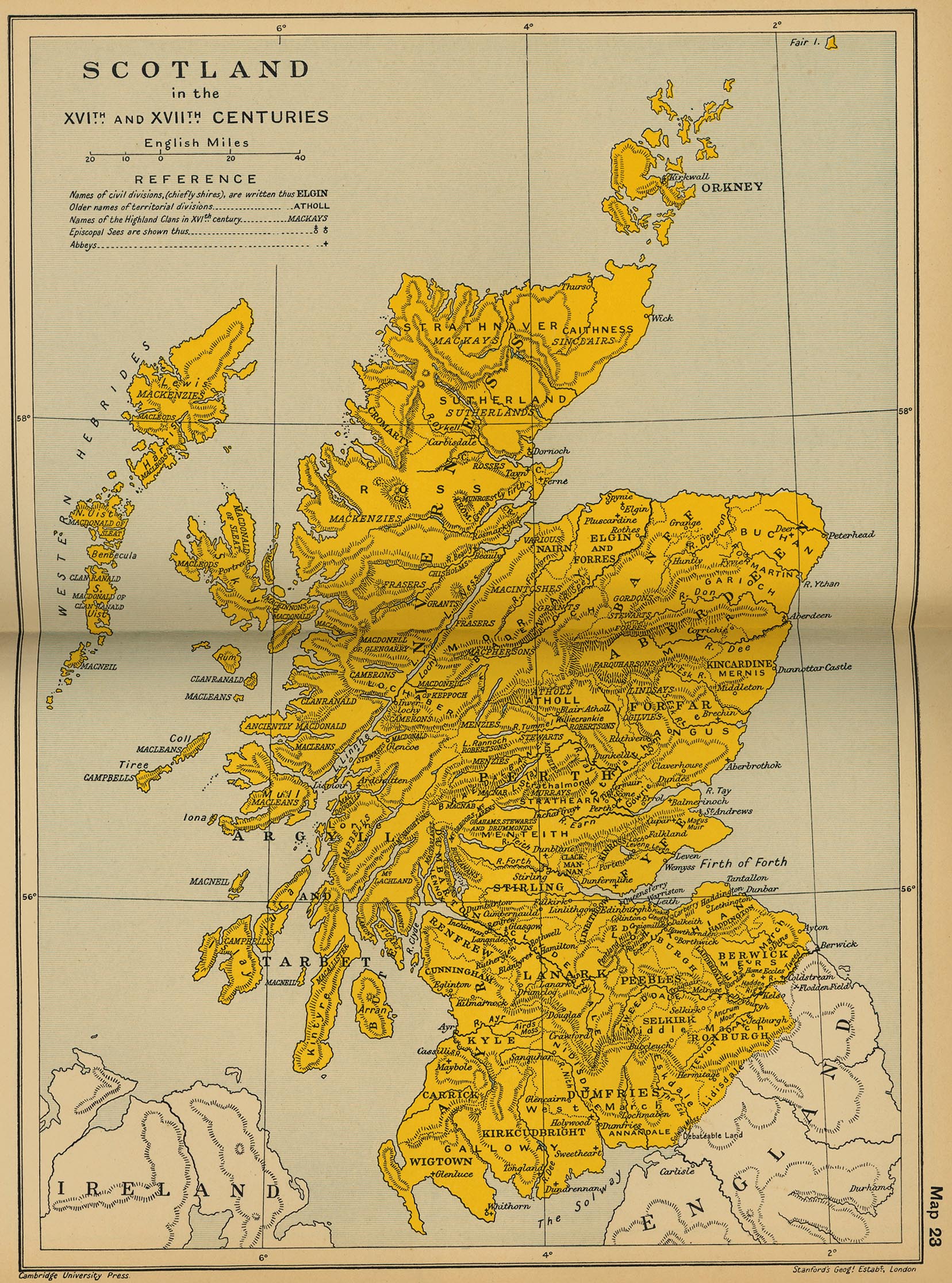 history map of scotland in the