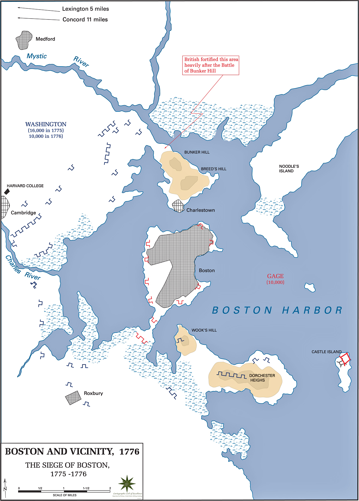 Map Of The Siege Of Boston 1776