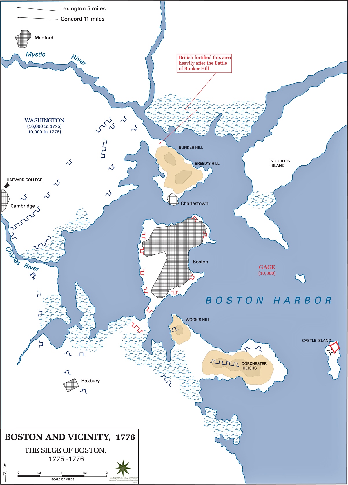 Map of the Siege of Boston 1776